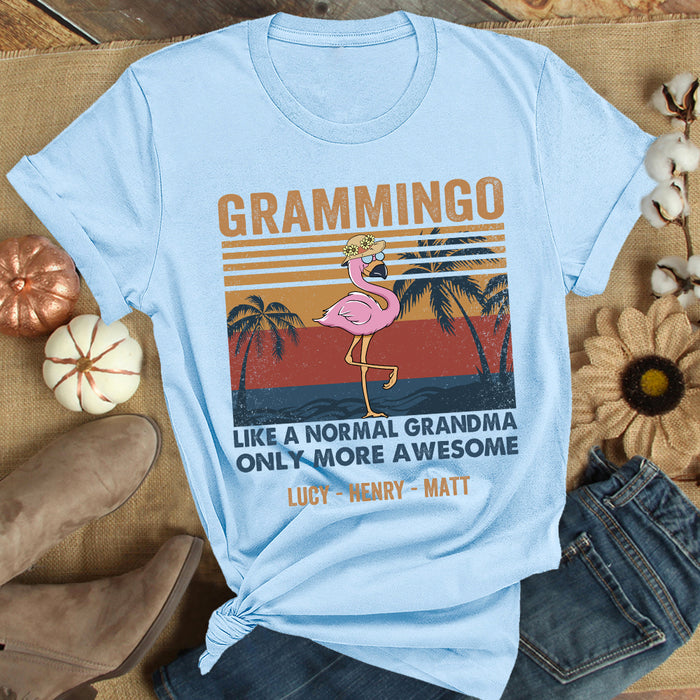 Personalized T-Shirt For Grandma Grammingo Like A Normal Grandma Only More Awesome Shirt Custom Grandkids Name