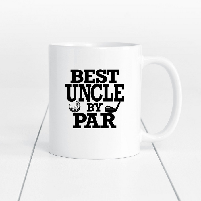 Uncle By Par Mug Gifts for Fathers Day Funny Golf Coffee Mugs for Uncle White Ceramic