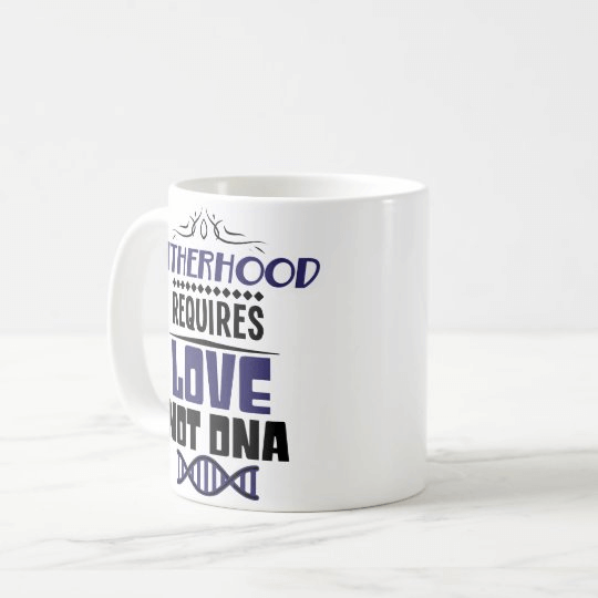 Fatherhood Coffee Mug for Stepdad Fathers Day Love Not DNA Teacup 11oz 15oz for Bonus Dad Gifts