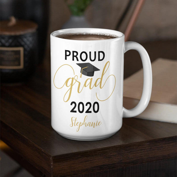Personalized Mug for Graduate Proud Grad 2021 College Student Gifts Custom Name and Year Class Mugs