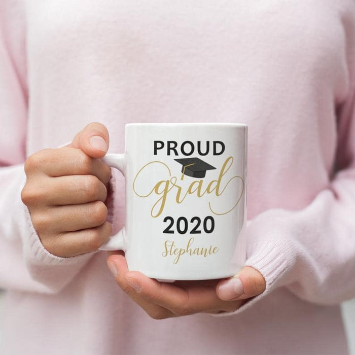 Personalized Mug for Graduate Proud Grad 2021 College Student Gifts Custom Name and Year Class Mugs