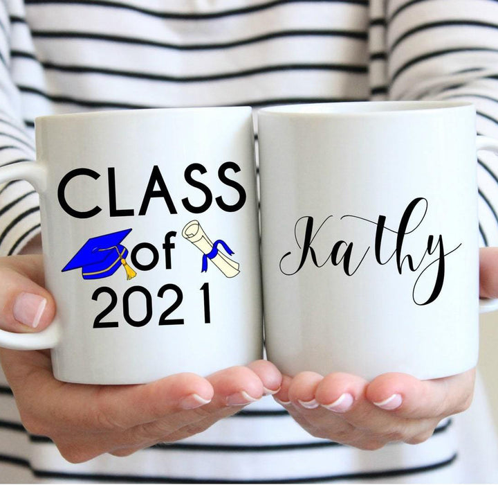 Personalized Coffee Mugs for Graduation Class of 2021 Mug Gifts Custom Name Graduate Cups 11oz 15oz