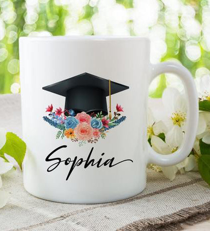 Personalized Mug for Graduate Custom Name Gifts for Her Senior Diploma Class of 2021 Cup Grad Gifts