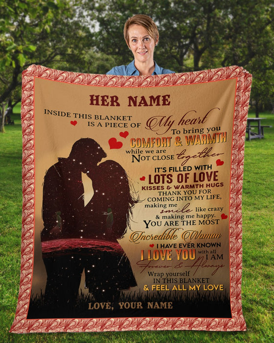 Personalized To My Girlfriend Blanket Gifts From Boyfriend Bring You Comfort & Warmth Romantic Custom Name For Christmas