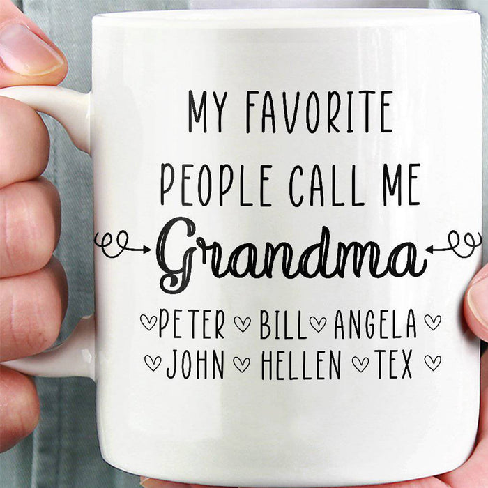 Personalized Coffee Mug For Grandma Gifts For New Grandma Grandmother Mug With Grandkids Names Customized Multi Kids Name Mug Gifts For Mothers Day Mug