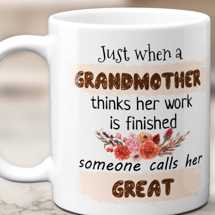 Grandma Coffee Mug Gifts For Grandmother From Grandkids Funny Great Grandma Gifts For Mothers Day Thanksgiving