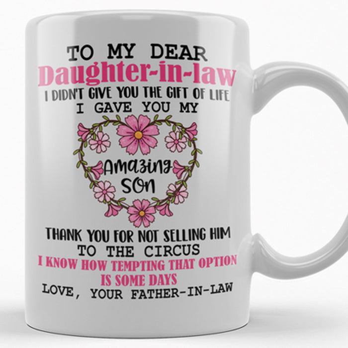 Personalized Daughter In Law Coffee Mug Loving Message From Father In Law Gifts For Wedding Father's Day