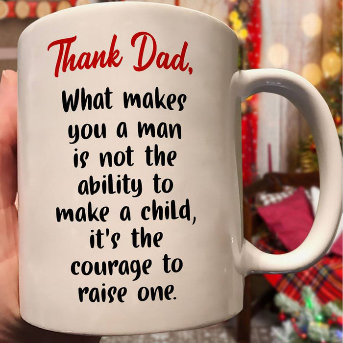 Dad Coffee Mug Gifts Daddy From Daughter, Son Print Quotes Thanks Dad Fathers Day Gifts Funny Father Mug Gifts For Thanksgiving, Birthday 11Oz 15Oz Mug