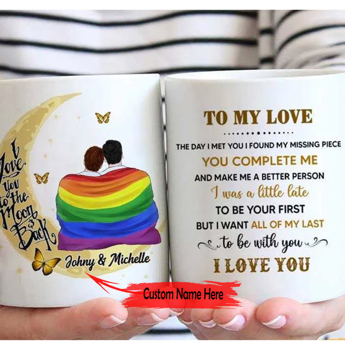 Personalized To Boyfriend Coffee Mug Print Gay Couple Romantic Gifts For LGBT For Valentine's Day