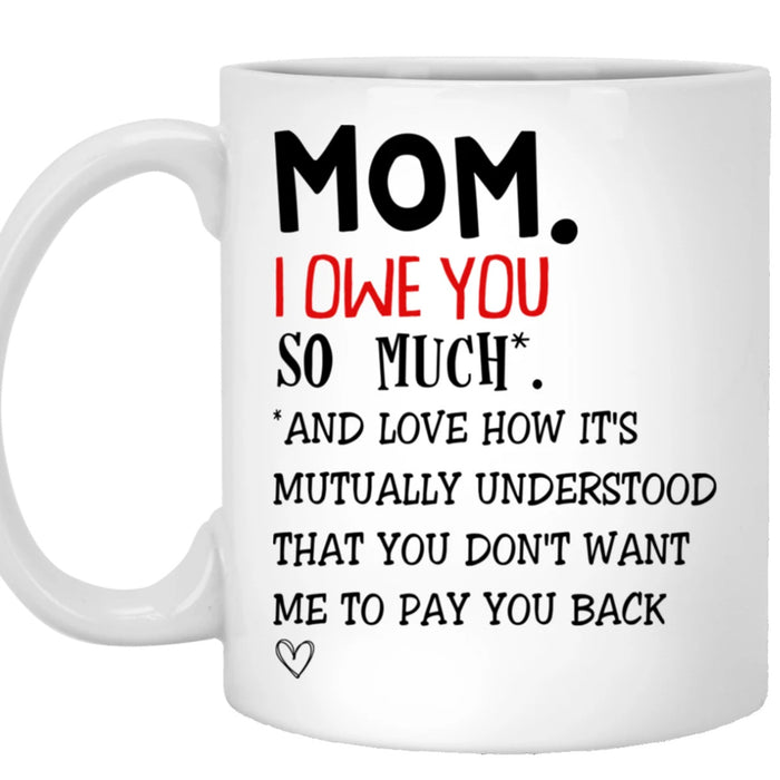 Mom Coffee Mug Gifts For Mommy From Daughter, Son Print Naughty Quotes For Mom Mug Funny Mommy 2021 Gifts For Birthday, Mothers Day 11Oz 15Oz Mug
