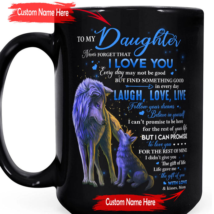 Personalized To Daughter Coffee Mug Gifts For Daughter From Mom Print Sweet Lion Family Customized Mug Gifts For Birthday
