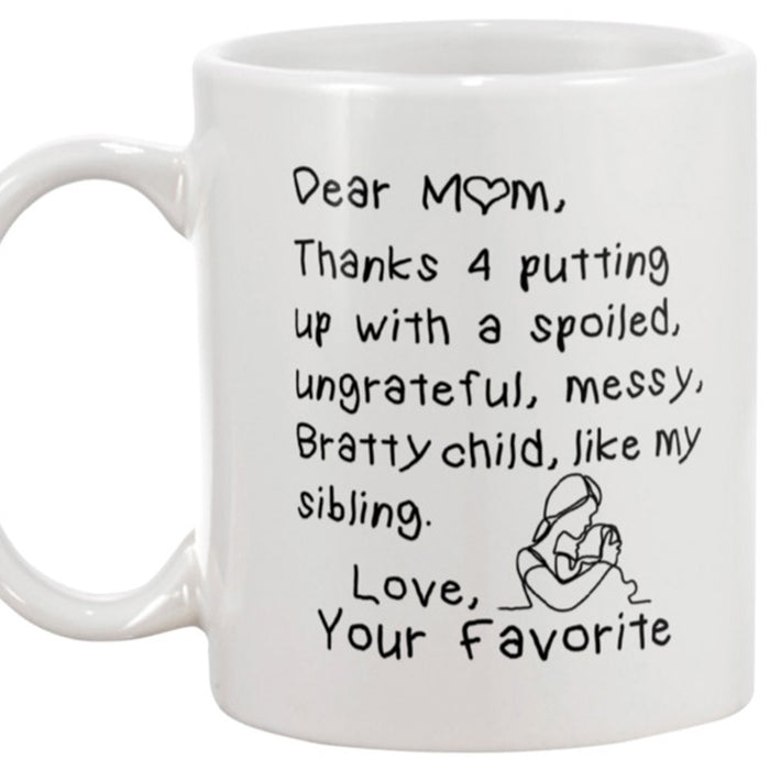 Personalized Coffee Mug To Mom Gifts For Mom From Kids Print Sweet Mom And Newborn Baby Customized Mug Naughty Sarcastic Gifts For Mothers Day, Birthday