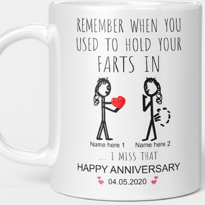 Personalized Husband Coffee Mug Remember When You Used To Hold Your Farts In Gifts For Valentine's Day