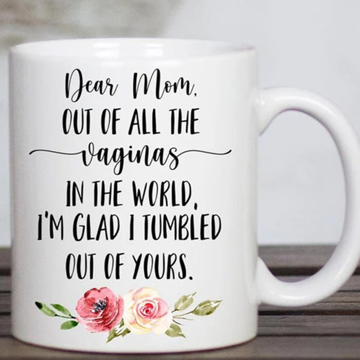 Dear Mom Coffee Mug Gifts For New Mom Pregnancy Reveal Mug Pregnancy Announcement Customized Mug Gifts For Mothers Day 11Oz 15Oz Ceramic Mug
