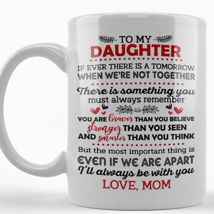 Personalized Coffee Mug For Daughter Print Mug With Message For Little Girl Customized Mug Gifts For Birthday Ceramic Mug