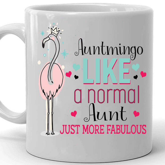 Aunt Coffee Mug Print Cute Pink Flamingo Gifts For Birthday Mother's Day