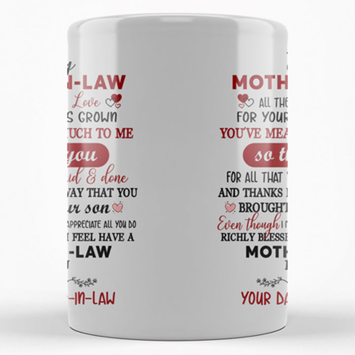 Personalized Mother In Law Coffee Mug Gifts For Mother Of The Groom Funny Daughter In Law, Son In Law Coffee Mug Customized Mug Gifts For Mothers Day Mug