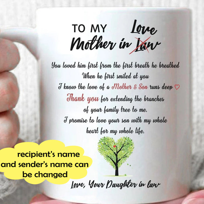 Personalized Coffee Mug For Mother In Law Gifts For Mom Of The Groom From The Bride Customized Gifts For Mother's Day