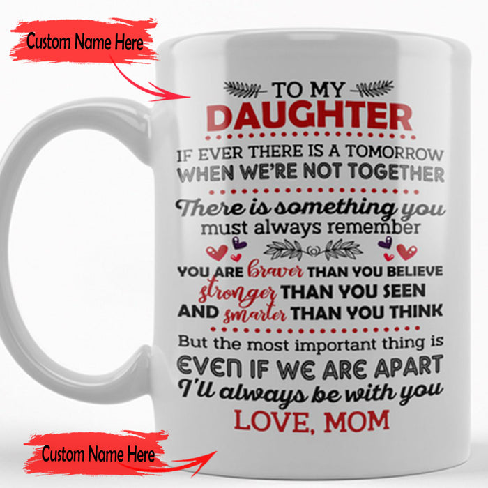 Personalized Coffee Mug For Daughter Print Mug With Message For Little Girl Customized Mug Gifts For Birthday Ceramic Mug
