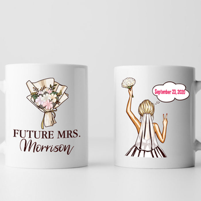 Personalized Coffee Mug For Wife Customized Future The Bride Name And Anniversary Date Gifts For Wedding