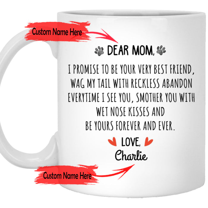 Personalized Dog Mom Coffee Mug Gifts For New Dog Mom Ideas Gifts Lovers Pet Mug 11Oz 15Oz Ceramic Coffee Mug Customized Mug Gifts For Mothers Day