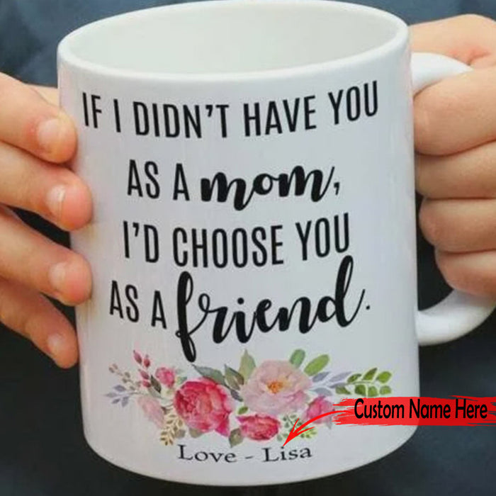 Personalized To Mom Coffee Mug Gifts For Mom Print Floral With Message From Daughter Or Son Customized Mug Gifts For Mothers Day, Birthday 11Oz 15Oz