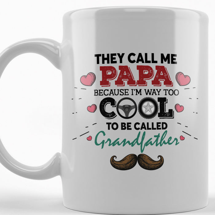Personalized Driver Grandpa Coffee Mug Gifts For Pop Pop Funny Driver Grandpa Mug Customized Grandpa Gifts For Father's Day, Thanksgiving Coffee Mug