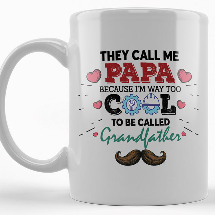 Personalized Engineer Grandpa Coffee Mug Gifts For Pop Pop Cutest Engineer Gifts Grandfather Engineer Mug Customized Grandpa Gifts For Father's Day For Men