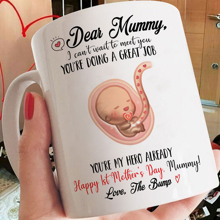 Personalized Coffee Mug For Mom Gifts First Mommy Gifts New Mommy Mug Gifts First Pregnant Mom Pregnancy Reveal Customized Mug Gifts For Mothers Day