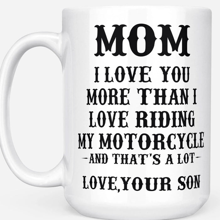 Personalized Coffee Mug Dear Mom Gifts For Mom From Son Print Sweet Message I Love You More Than Customized Mug Gifts For Mothers Day, Birthday