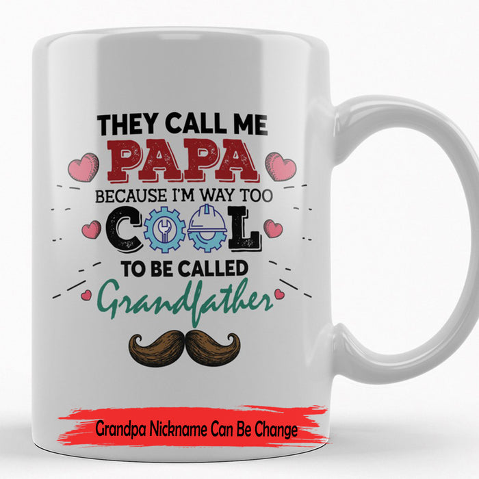 Personalized Engineer Grandpa Coffee Mug Gifts For Pop Pop Cutest Engineer Gifts Grandfather Engineer Mug Customized Grandpa Gifts For Father's Day For Men
