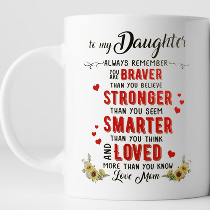 Personalized Coffee Mug For Daughter Sweet Message For Baby Girl Customized Pictures Daughter And Mom Mug Gifts For Birthday