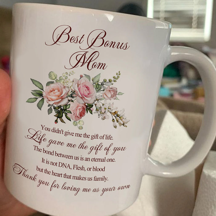 Personalized Bonus Mom Coffee Mug Gifts For Stepmom From Stepdaughter New Bonus Mom Thanks You For Being Me As Your Own Customized Mug Gifts For Mothers Day