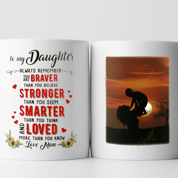 Personalized Coffee Mug For Daughter Sweet Message For Baby Girl Customized Pictures Daughter And Mom Mug Gifts For Birthday