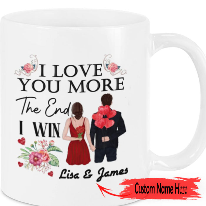 Personalized Coffee Mug For Wife I Love You More The End I Win Funny Gifts Valentines Day For Her