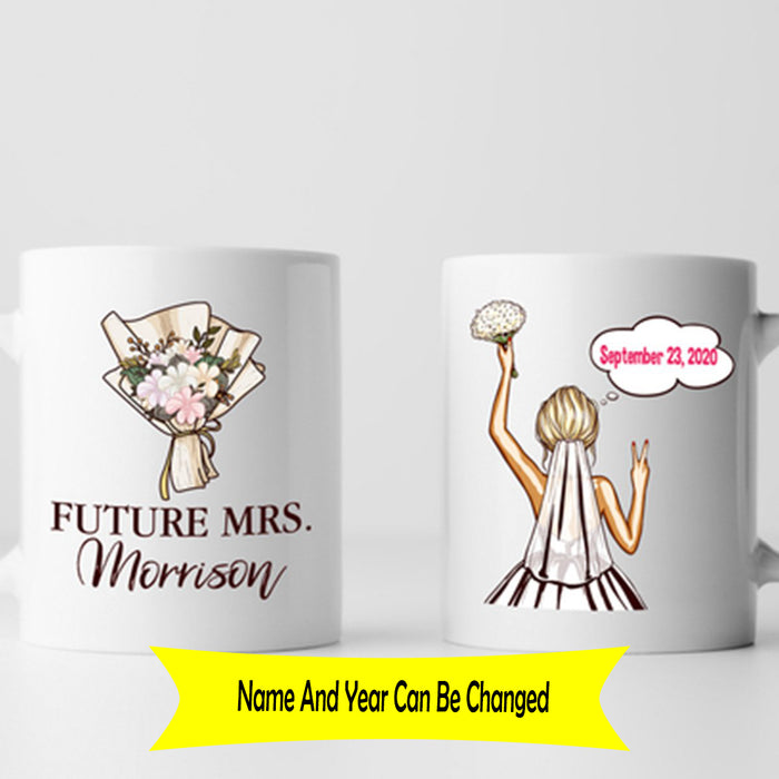 Personalized Coffee Mug For Wife Customized Future The Bride Name And Anniversary Date Gifts For Wedding