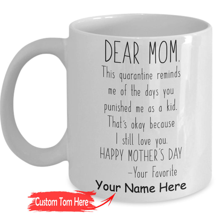 Personalized Coffee Mug For Mom Gifts For Mom From Daughter, Son Love Happy Mothers Day Customized Mug Gifts For Mothers Day 11Oz 15Oz Ceramic Coffee Mug