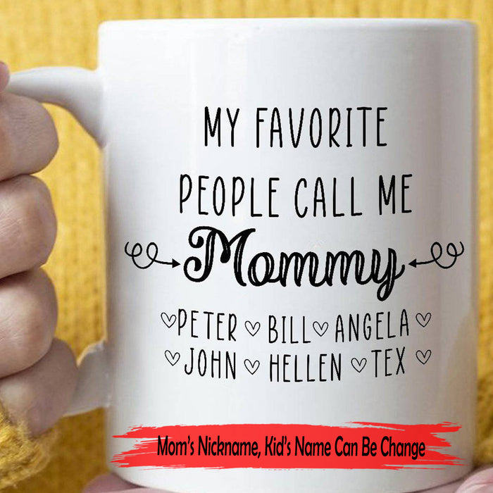 Personalized Coffee Mug For Mommy Gifts For New Mom Print Quotes For Mom Customized Multi Kids Name Mug Gifts For Mothers Day, Birthday Ceramic Mug