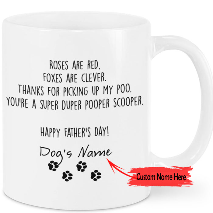Personalized Thanks For Picking Up My Poo Dog Dad Coffee Mug Changing Color Gifts For Father's Day