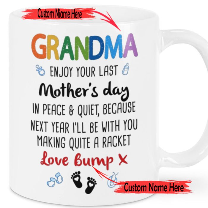 Personalized To Grandma Coffee Mug Gifts For Grandmother From Kids Funny Quotes From New Baby Gifts For Mothers Day