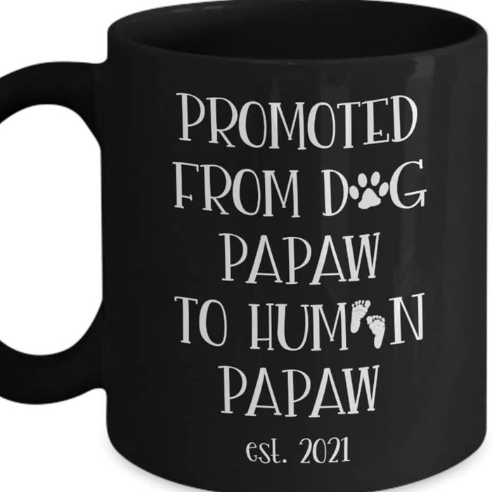 Personalized Dog Grandpa Coffee Mug From Dog Papaw To Human Papaw Gifts For Father's Day