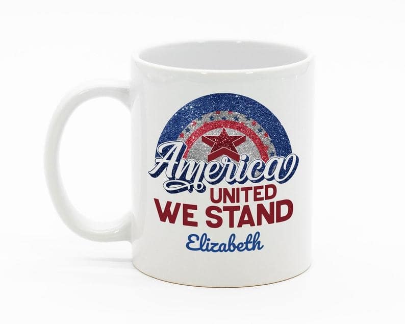 Personalized Coffee Mug For Family America United We Stand Mugs For Independence Day Mug 11oz 15oz