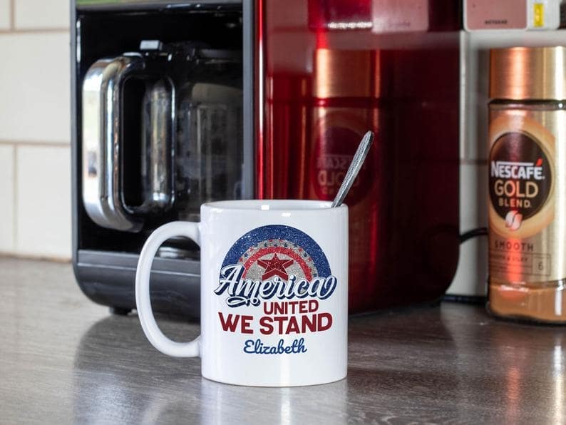 Personalized Coffee Mug For Family America United We Stand Mugs For Independence Day Mug 11oz 15oz