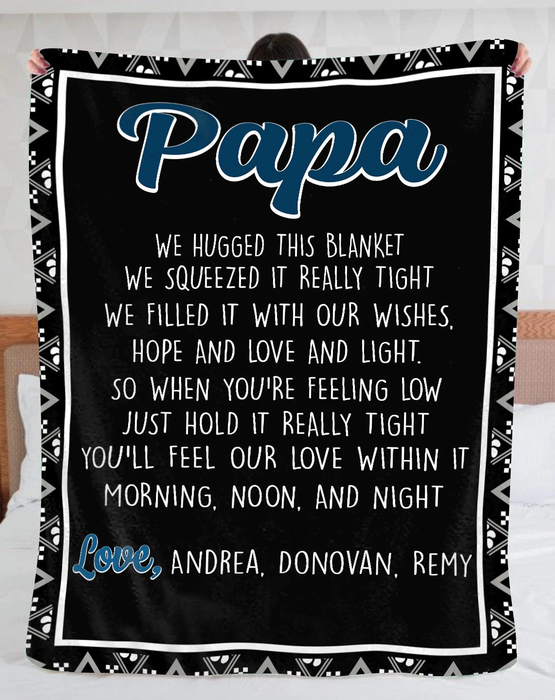 Personalized Blanket To My Grandpa From Grandkid You'll Feel Our Love Within It Father's Day Blanket Custom Name