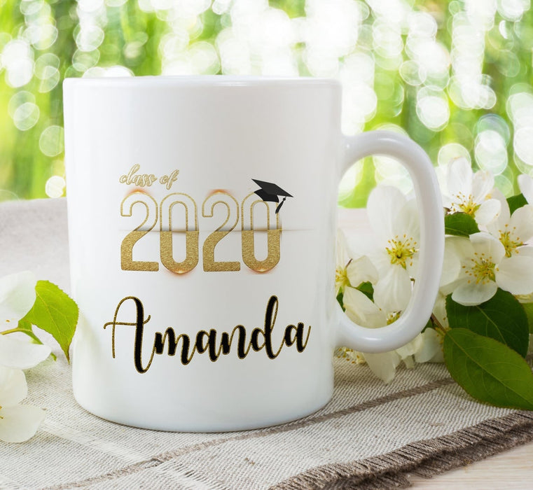 Personalized Graduation Coffee Mug Custom Senior Class of 2021 Mugs Gifts High School Grad Diploma