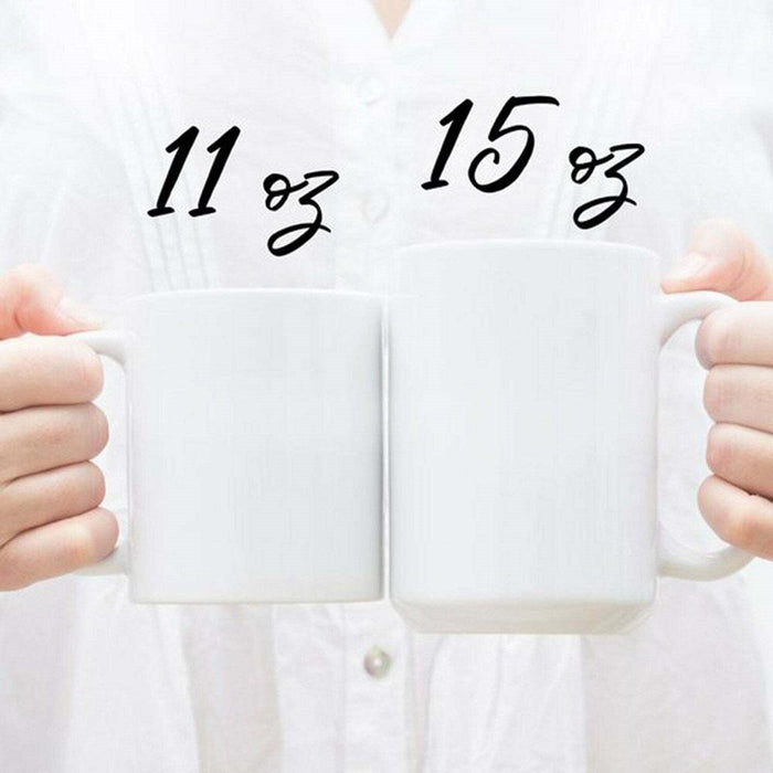 Personalized Ceramic Mug For Mom Hand Holding Autumn Theme Flower Print Custom Name 11 15oz White Coffee Cup