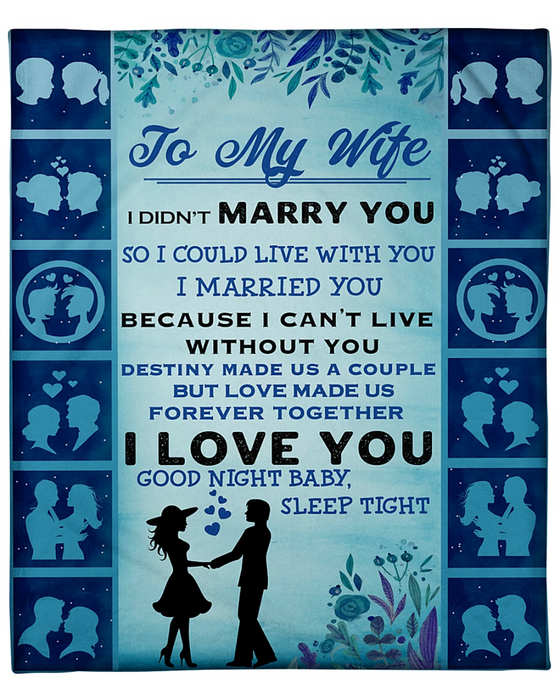 Personalized Blanket For Wife With Love Quote For Wife Print Couple Romantic Customized Blanket Gifts For Anniversary