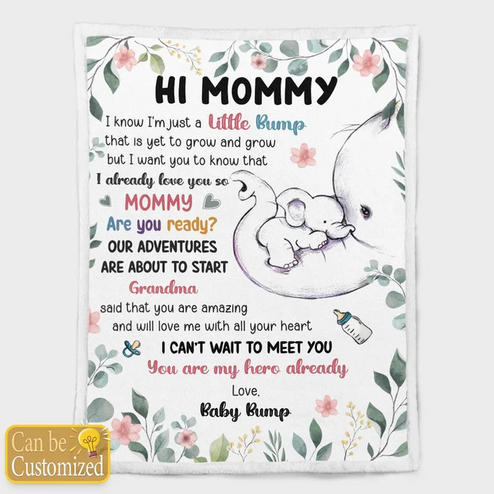 Personalized Blanket For New Mom Elephant I Already Love You So Custom Name Gifts For First Mothers Day Birthday