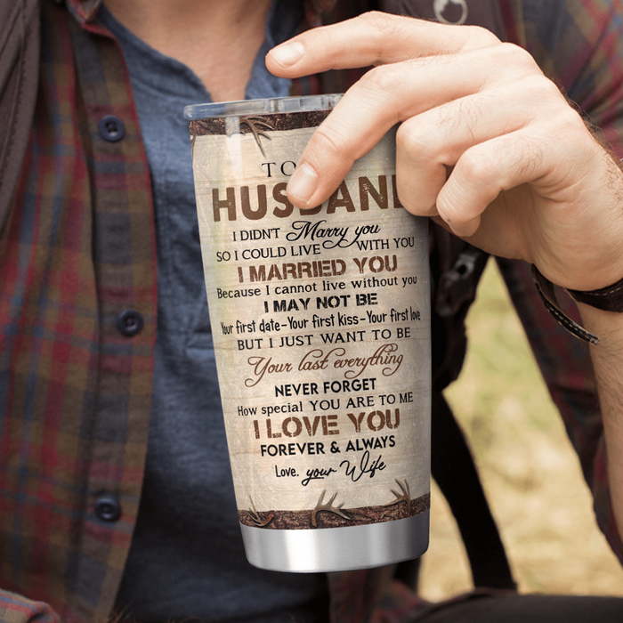 Personalized To My Husband Tumbler From Wife Hunting Deer Lover I'm Keeping You Custom Name Gifts For Anniversary