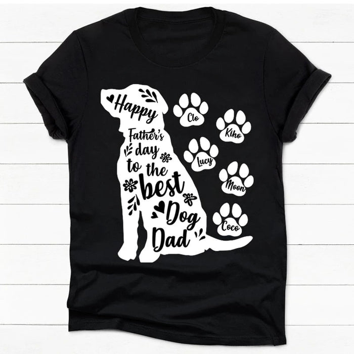 Personalized Shirt For Dog Lovers Happy Father's Day To Best Dog Dad